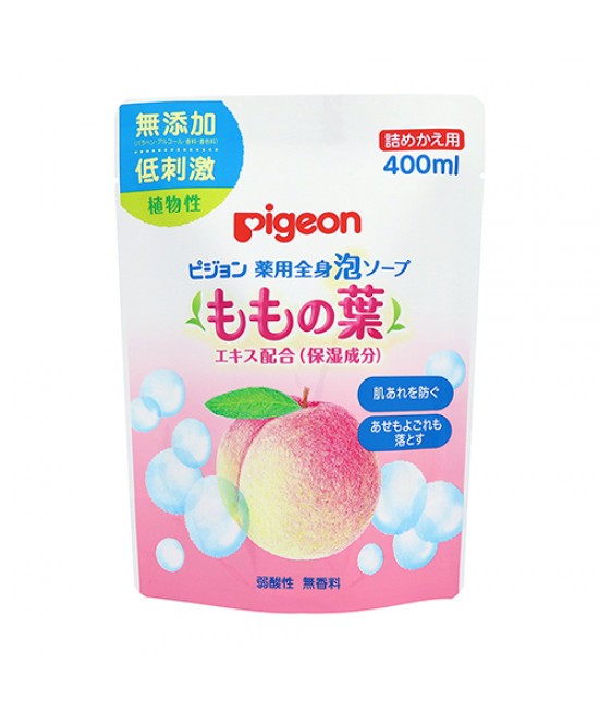 PIGEON 桃葉保濕泡沫沐浴露 補充裝 400ML